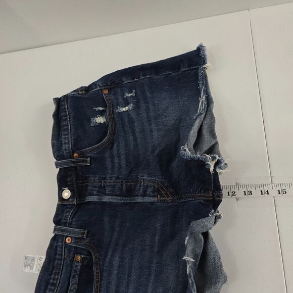 Levi's 501 shorts womens denim size 30 blue 6474 - Picture 7 of 11